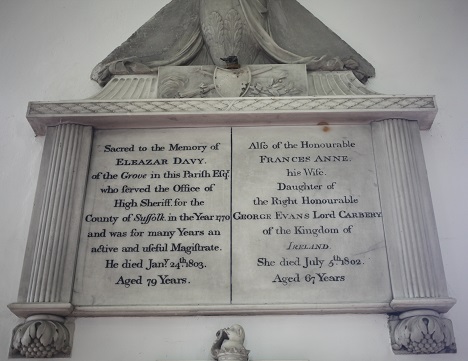 Memorial to Eleazar Davy