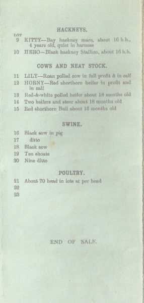 Sale Catalogue of White House Farm6