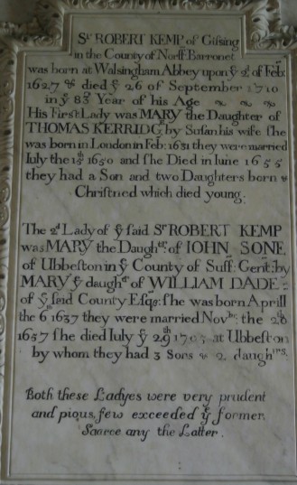 Memorial to Robert Kemp
